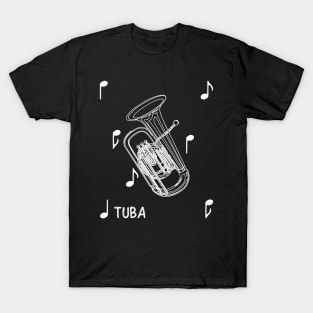 Musical Notes Tuba T-Shirt